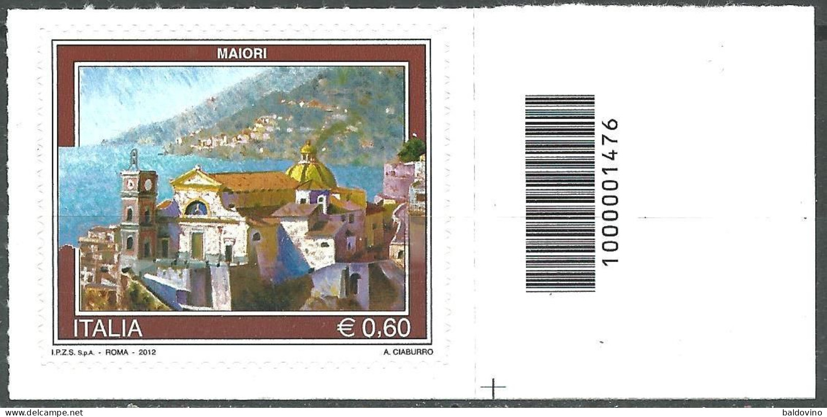 Italia 2012 3 Valori Codice A Barre Nuovi Perfetti (vedi Descrizione) - Códigos De Barras