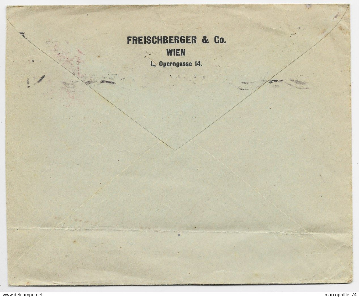 AUSTRIA 15 HELLER ENVELOPPE COVER MEC WIEN 1917  REPIQUAGE FREISCHBERGER TO ALBANIEN - Enveloppes