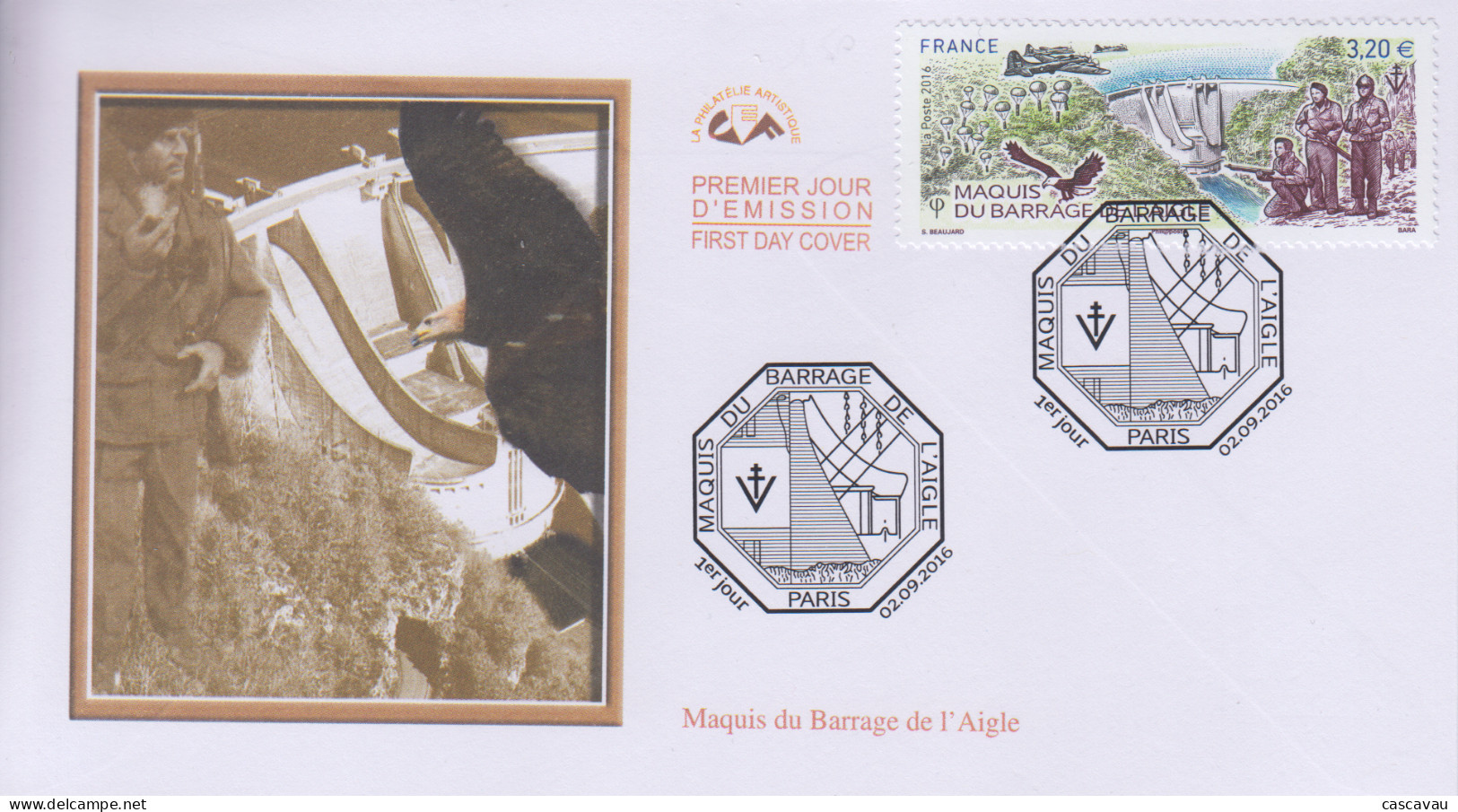 Enveloppe  FDC   1er  Jour   FRANCE    Maquis  Du  Barrage  De  L' AIGLE    2016 - 2010-2019