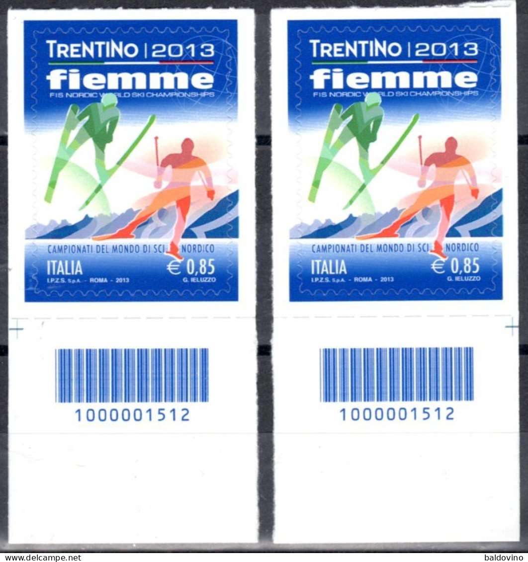 Italia 2013 Lotto 21 Valori Codice A Barre (vedi Descrizione). - Barcodes