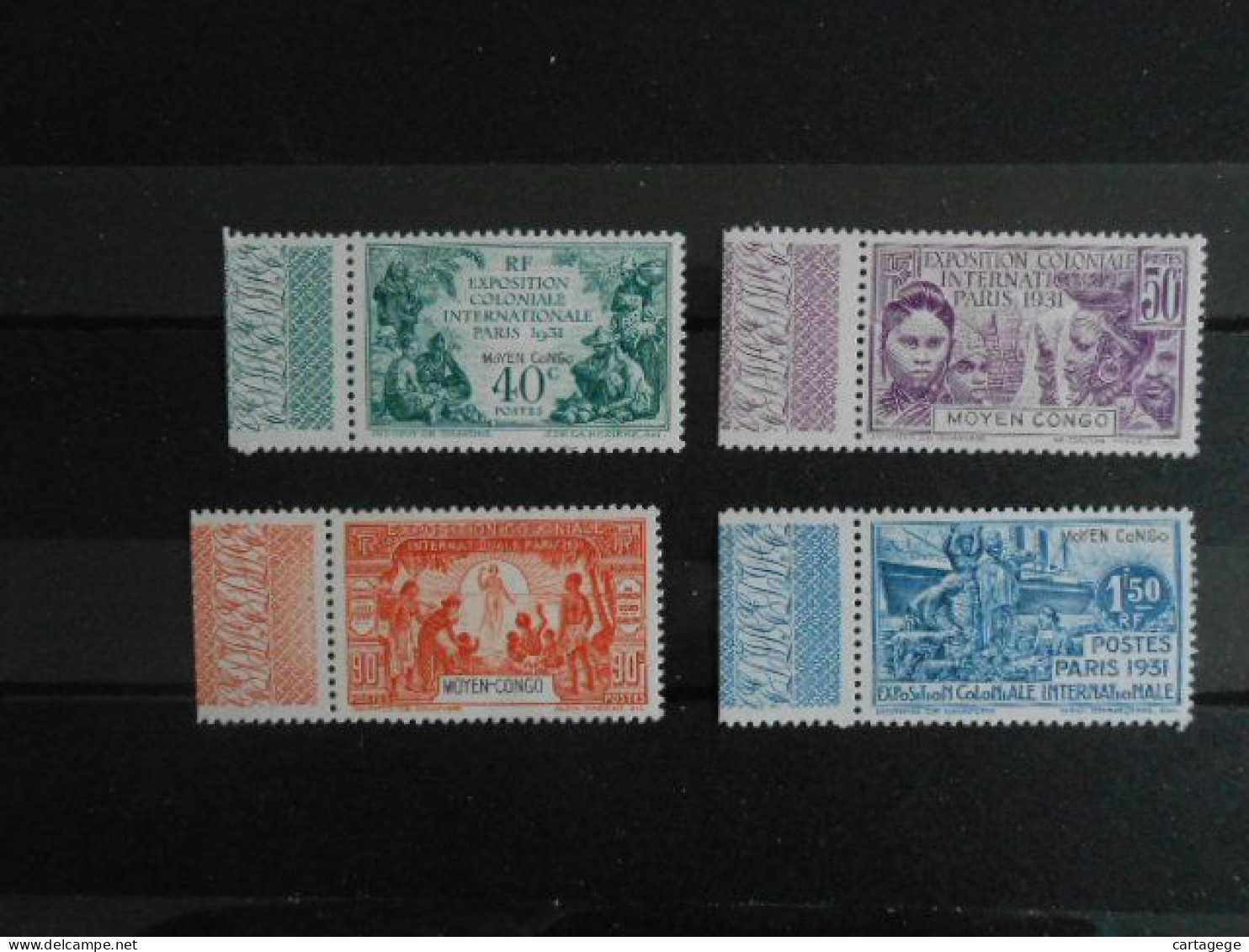 MOYEN CONGO YT 109/112 EXPOSITION COLONIALE DE PARIS* - Unused Stamps