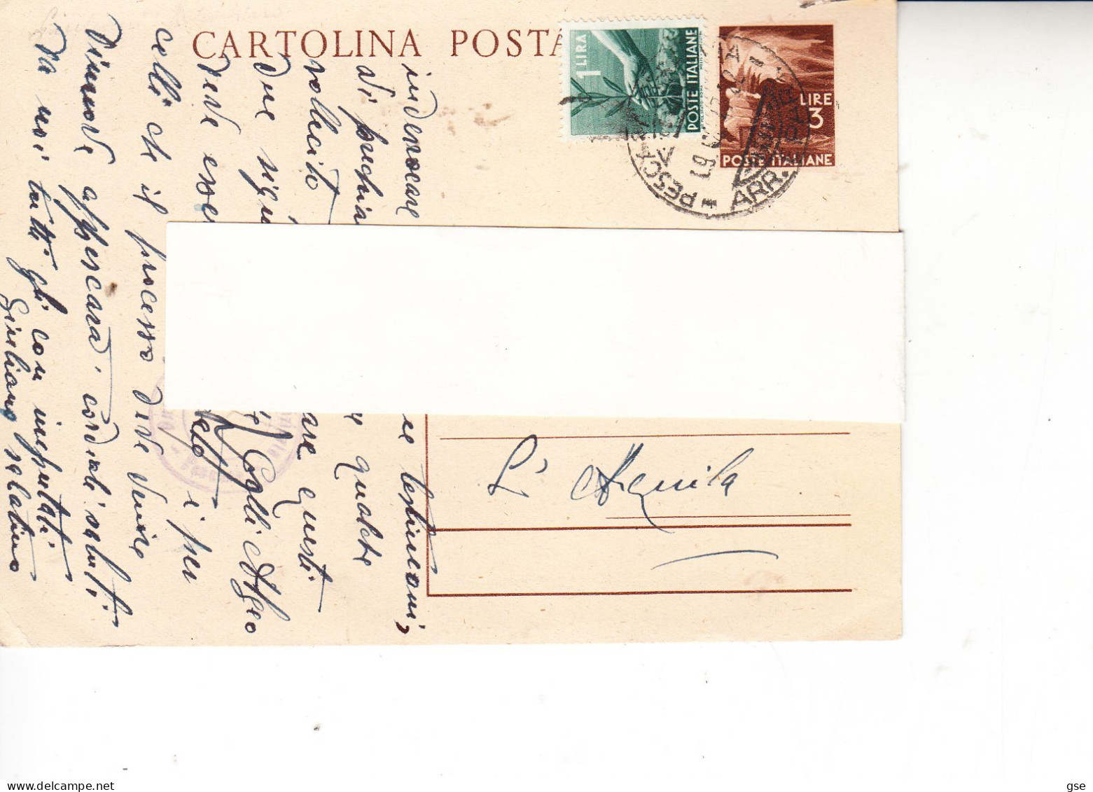 ITALIA  1947 - Intero Postale - Interi Postali