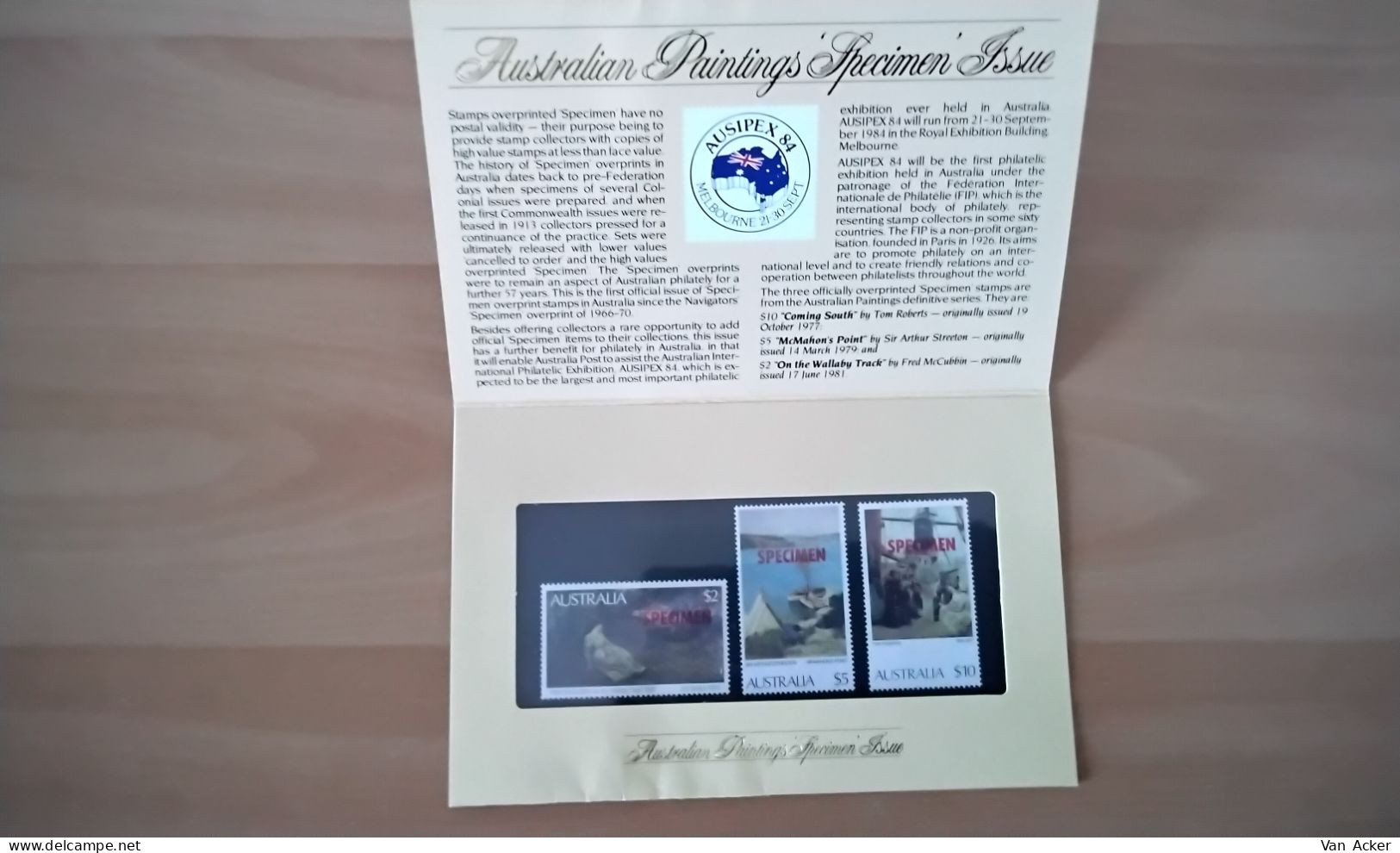 Australia Presentation Packs Paintings Specimen **. - Presentation Packs