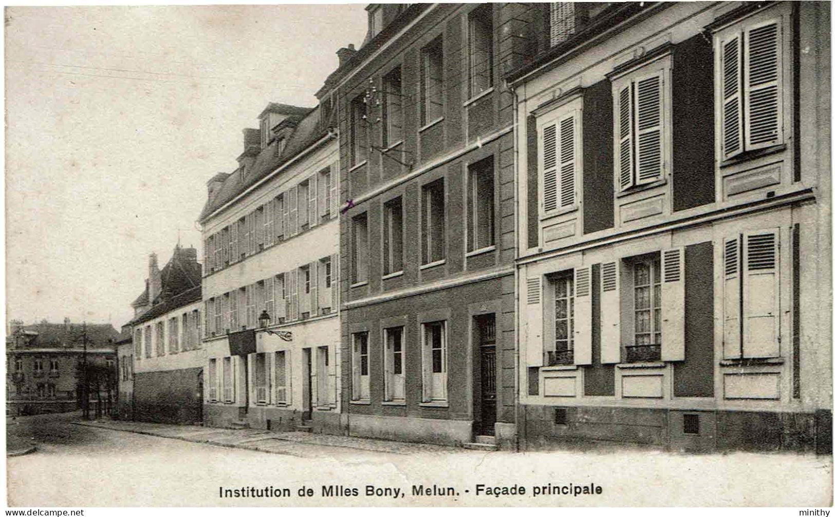 MELUN  -  Institution De Mlles Bony - Façade Principale - Scuole