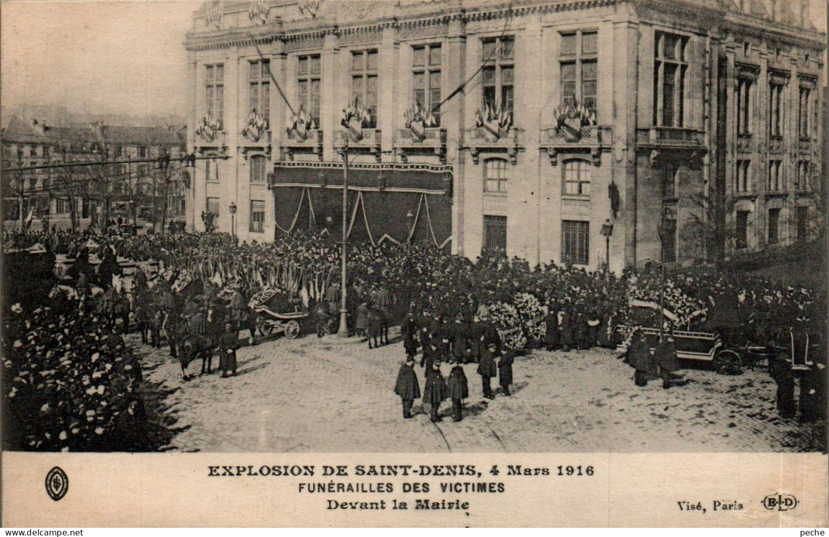 N°1742 W -cpa Explosion De Saint Denis 1916-  Funérailles- - Rampen