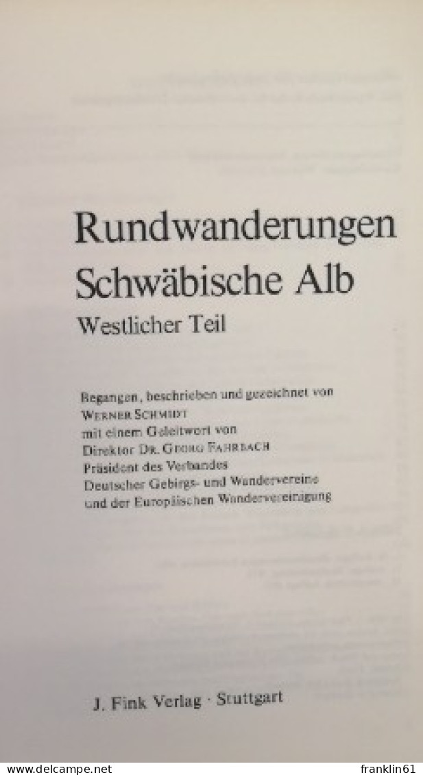 Rundwanderungen Schwäbische Alb. Westlicher Teil. - Otros & Sin Clasificación