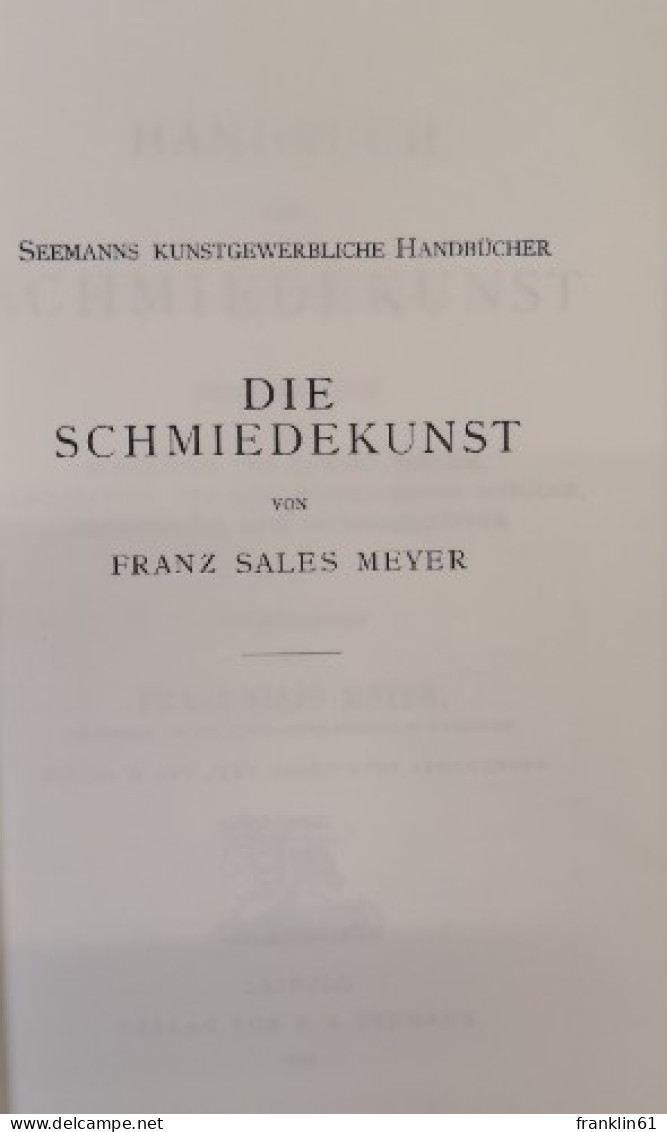 Handbuch Der Schmiedekunst. - Heimwerken & Do-it-yourself