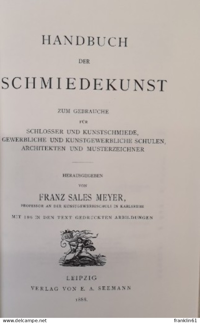 Handbuch Der Schmiedekunst. - Bricolaje