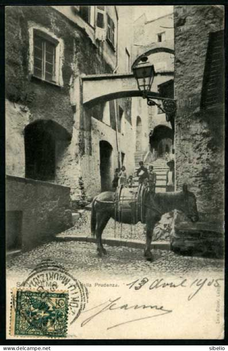 San Remo - Via Della Prudenza - Viaggiata 1905 - Rif. 09723 - San Remo