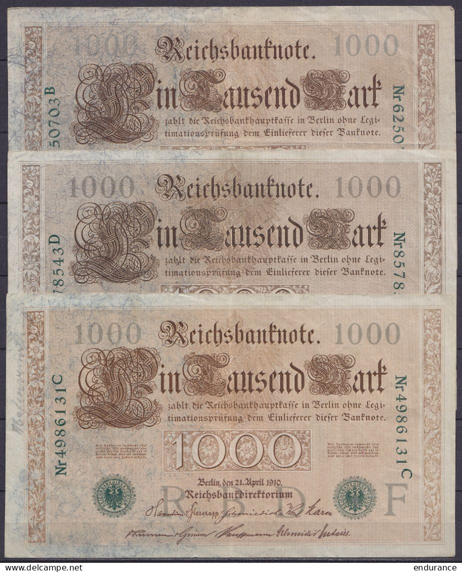 Allemagne - Lot De 6 Billets 1000 Mark 1910 - Voir Scans - 1000 Mark