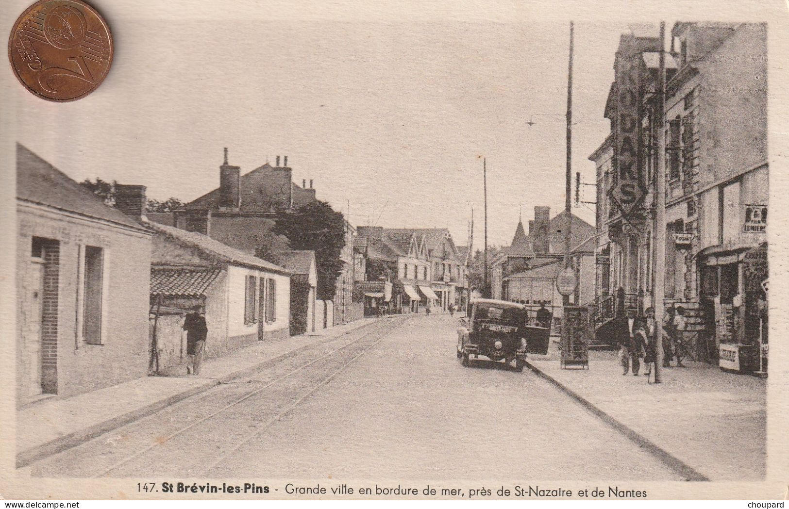 44 - Carte Postale Ancienne De  SAINT BREVIN LES PINS    Le Centre Ville - Saint-Brevin-les-Pins