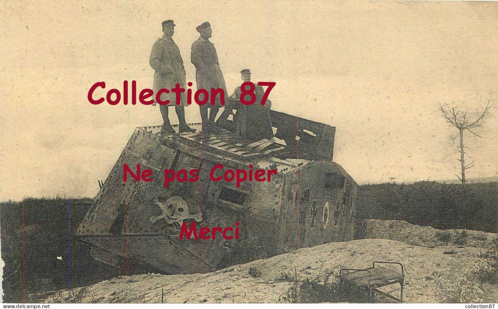 CHARS > Char Allemand De Type Elfriede De Mars 1918 - Tank Matériel Militaire Guerre 14-18 - Equipment