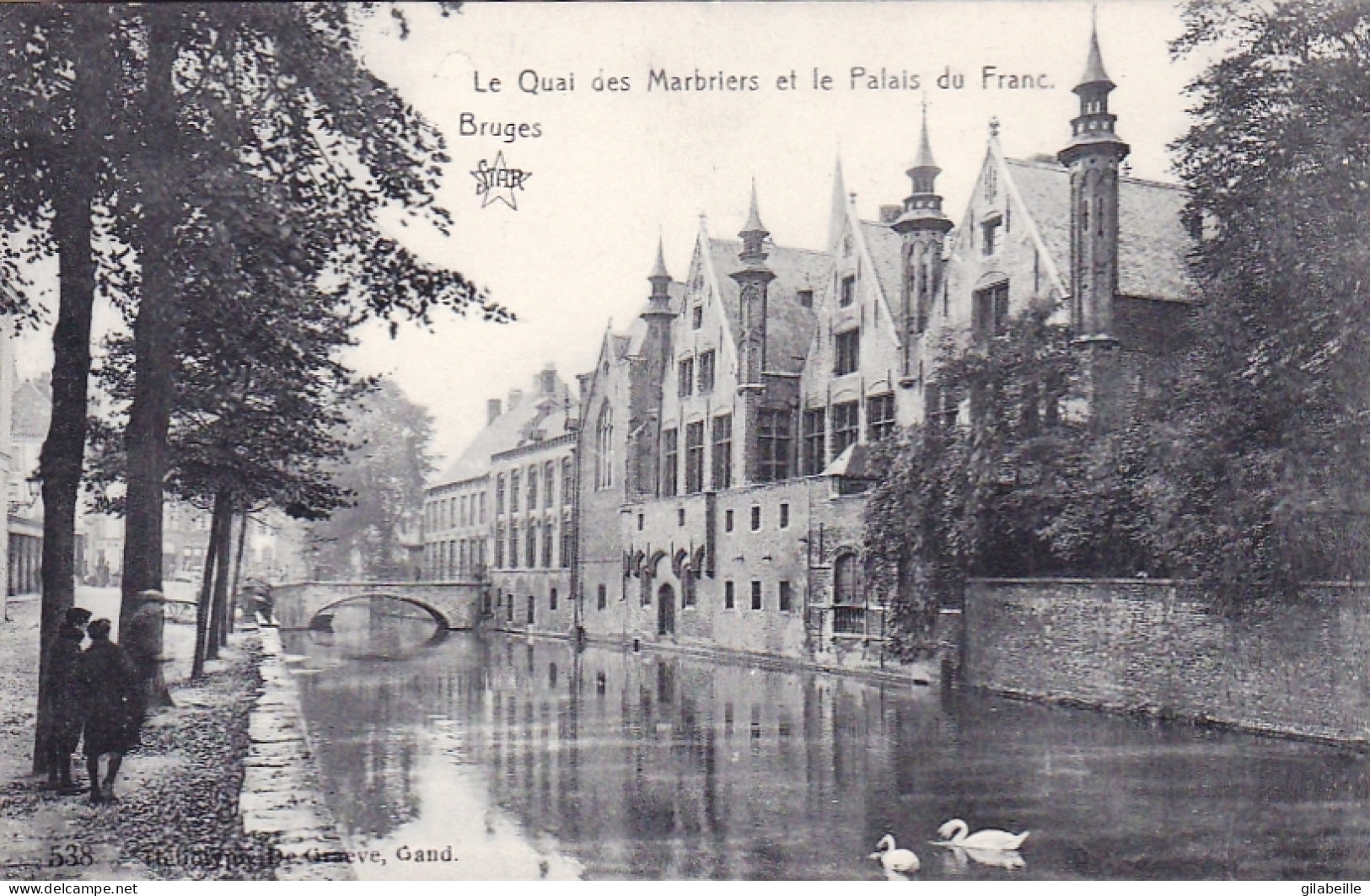 BRUGGE - BRUGES - Le Quai Des Marbriers Et Le Palais Du Franc - Brugge