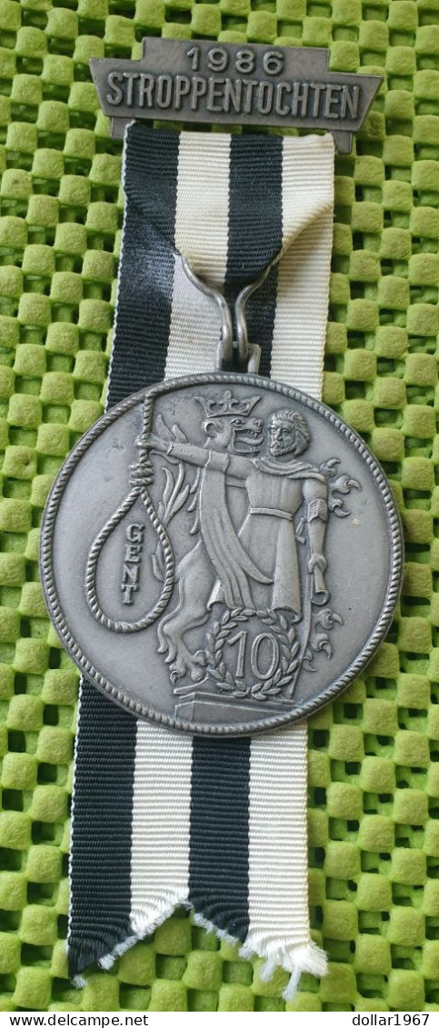 Medaile :  Stroppentochten 1986 - DE KUIP – GENT (Belgium) -  Original Foto  !!  Medallion  Dutch - Andere & Zonder Classificatie