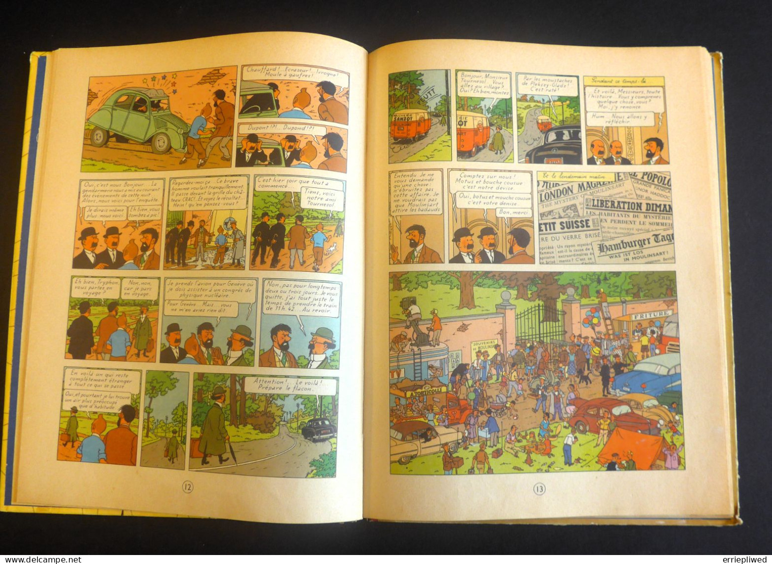 1956 - Tintin - L'Affaire Tournesol, eerste editie