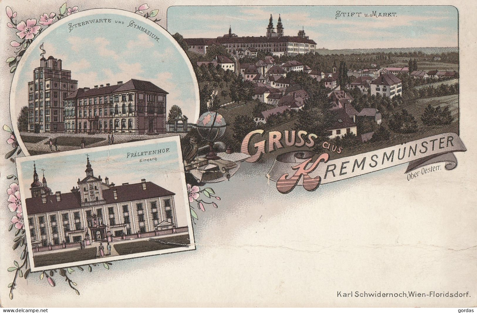 Austria - Gruss Aus Kremsmunster - Litho - Kremsmünster