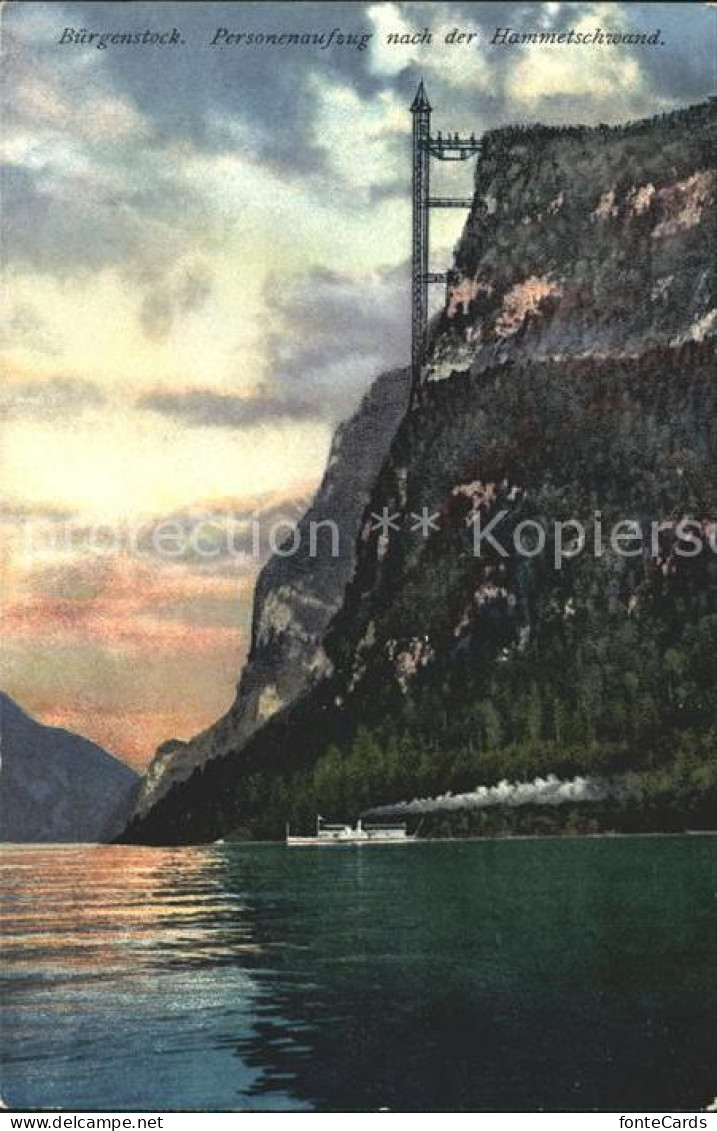 11750118 Buergenstock Personenaufzug Hammetschwand Buergenstock - Andere & Zonder Classificatie