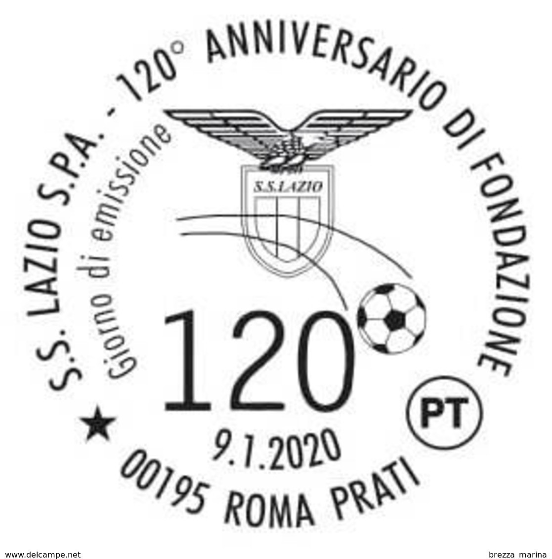 Nuovo - MNH - ITALIA - 2020 - 120 Anni Della S.S. Lazio S.p.A. – Calcio – Pallone - B - 2011-20: Nieuw/plakker
