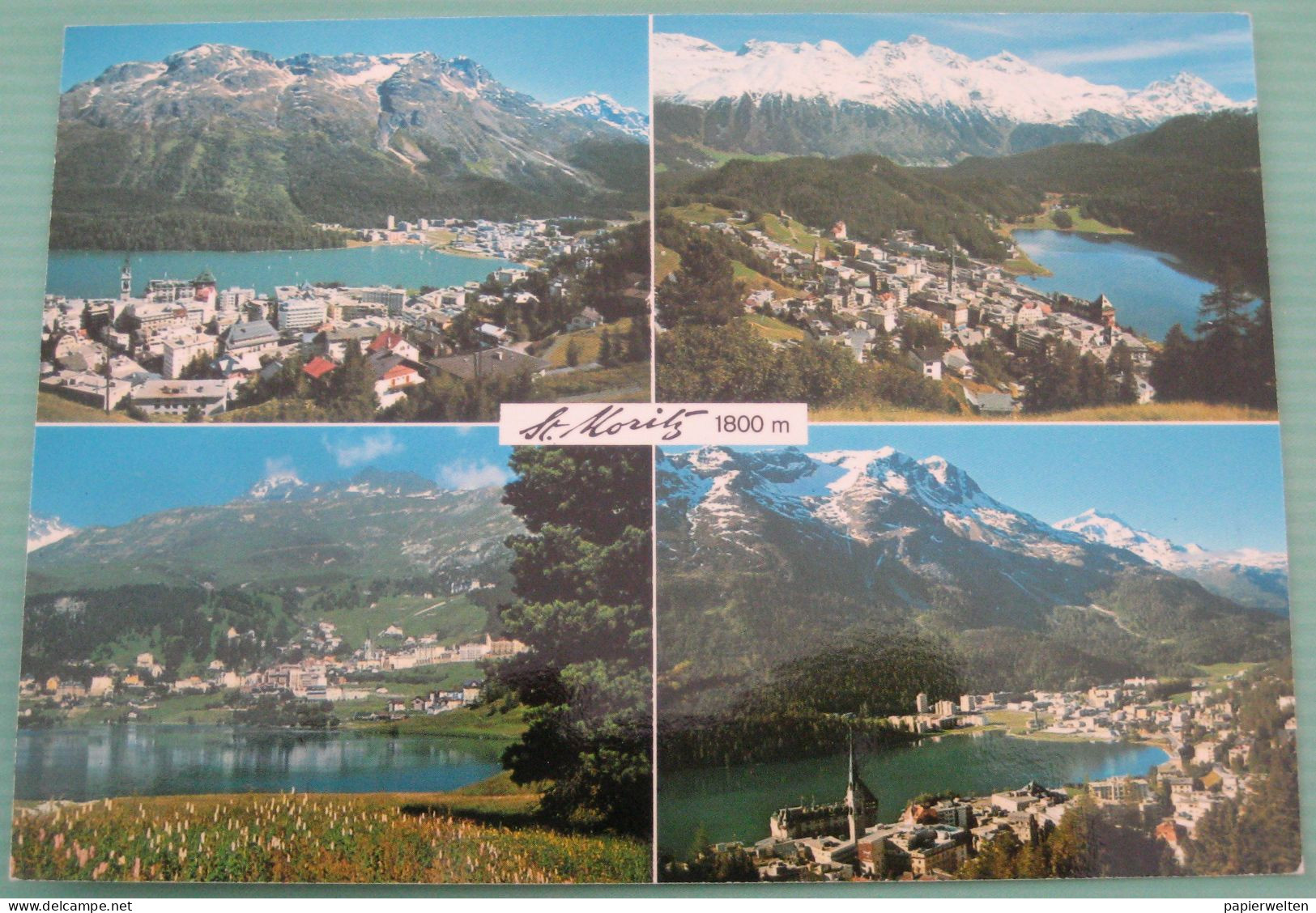 St. Moritz (GR) - Mehrbildkarte "St. Moritz 1800 M" - Sankt Moritz