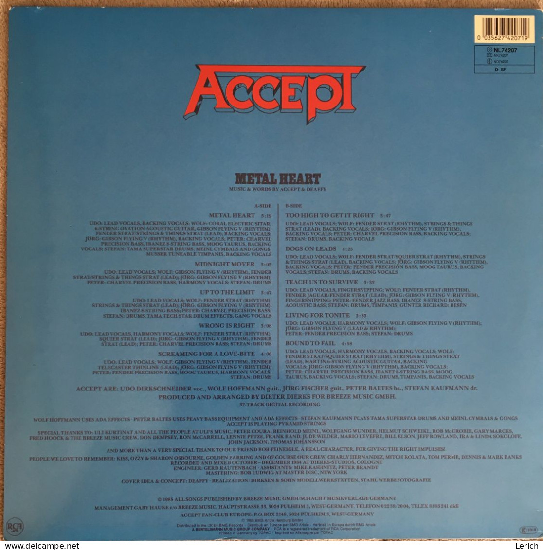 Accept – Metal Heart - Hard Rock En Metal