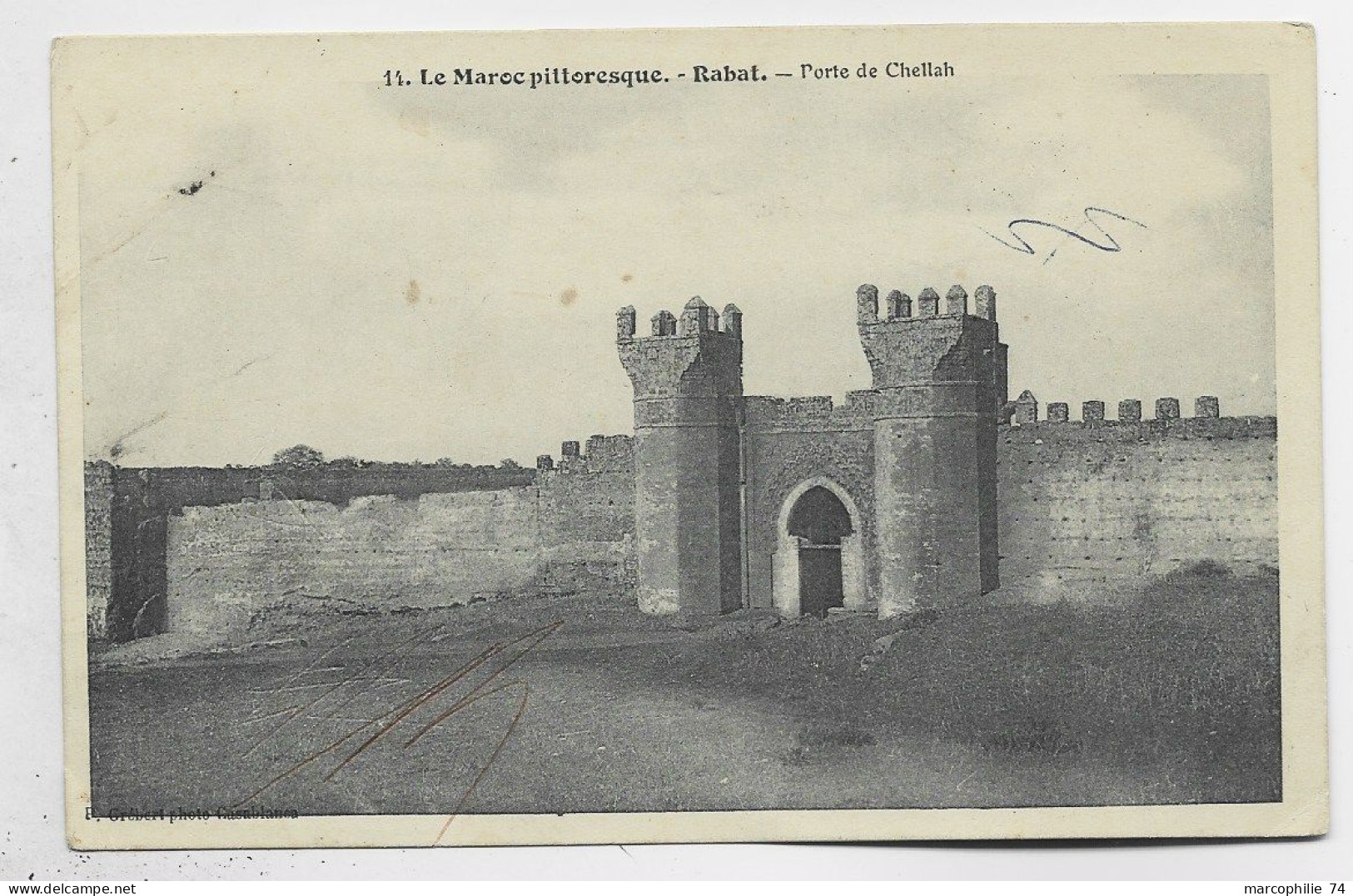 MAROC CARTE RABAT + VERSO VIOLET MAROC OCCIDENTAL OUED ZEM - Briefe U. Dokumente