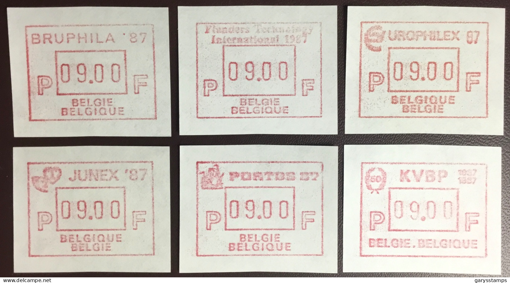 Belgium 1987 ATM Machine Stamps MNH - Ungebraucht