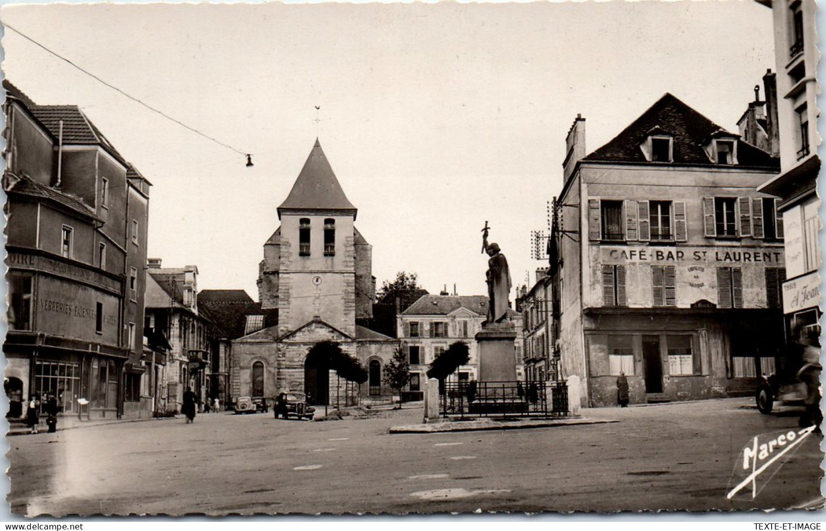 77 LAGNY THORIGNY - Eglise Saint Martin Et Place Du Marche  - Lagny Sur Marne