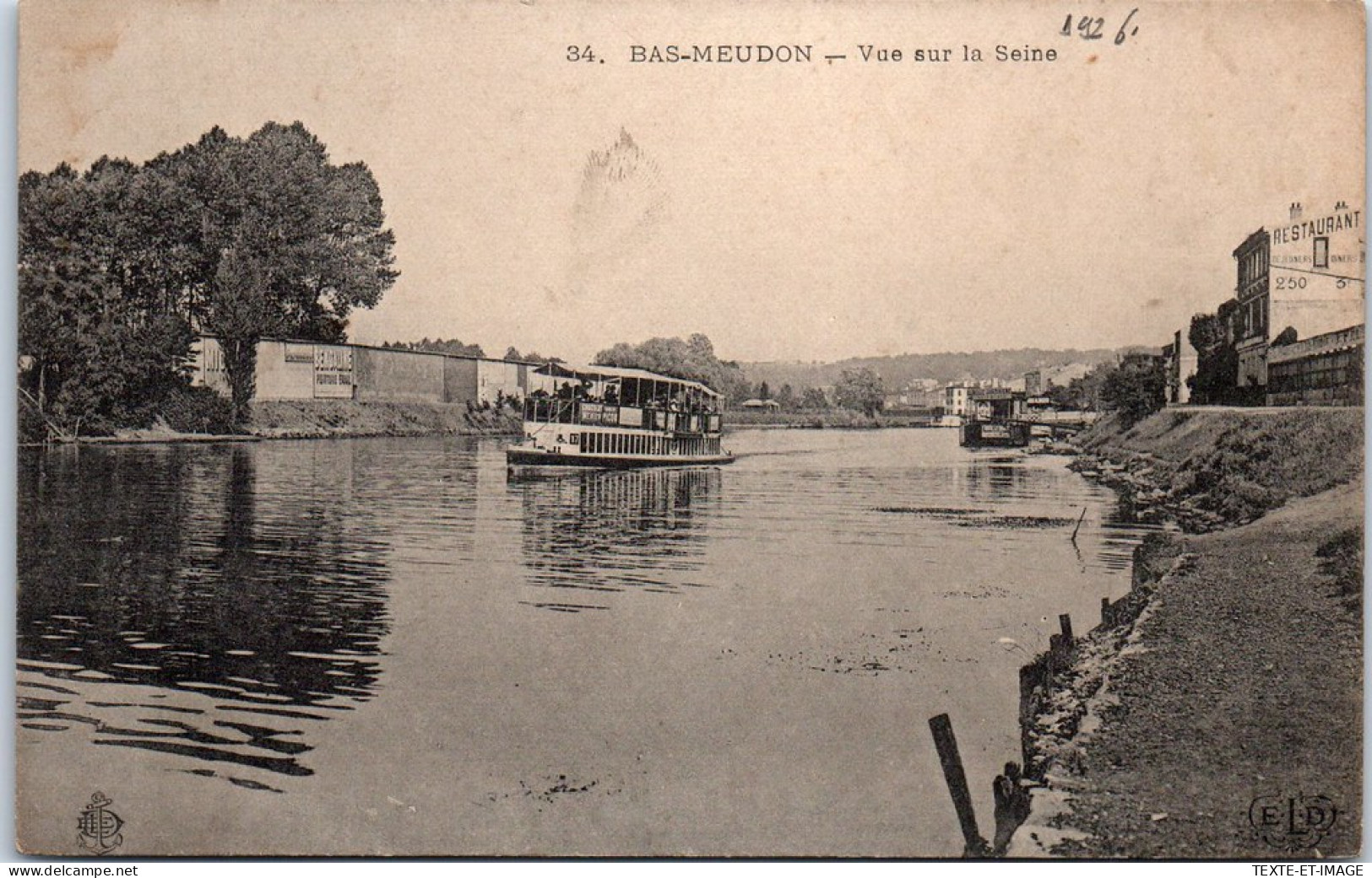 92 BAS MEUDON - Vue Sur La Seine. - Otros & Sin Clasificación