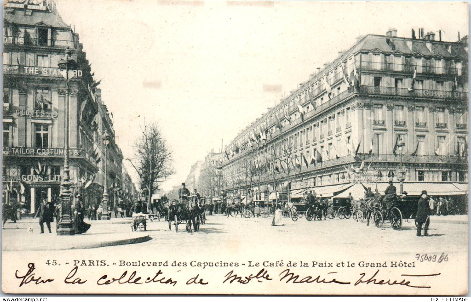75009 PARIS - Bld Des Capucines, Cafe De La Paix Et Grand Hotel - Arrondissement: 09