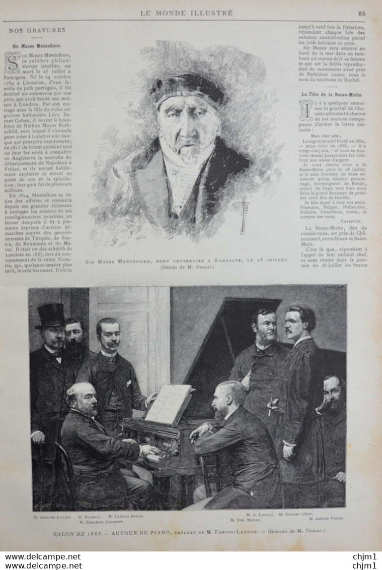 Belgique - Inauguration Des Quais D'Anvers Par Le Roi Et La Reine Des Belges - Page Originale 1885 - Historische Dokumente