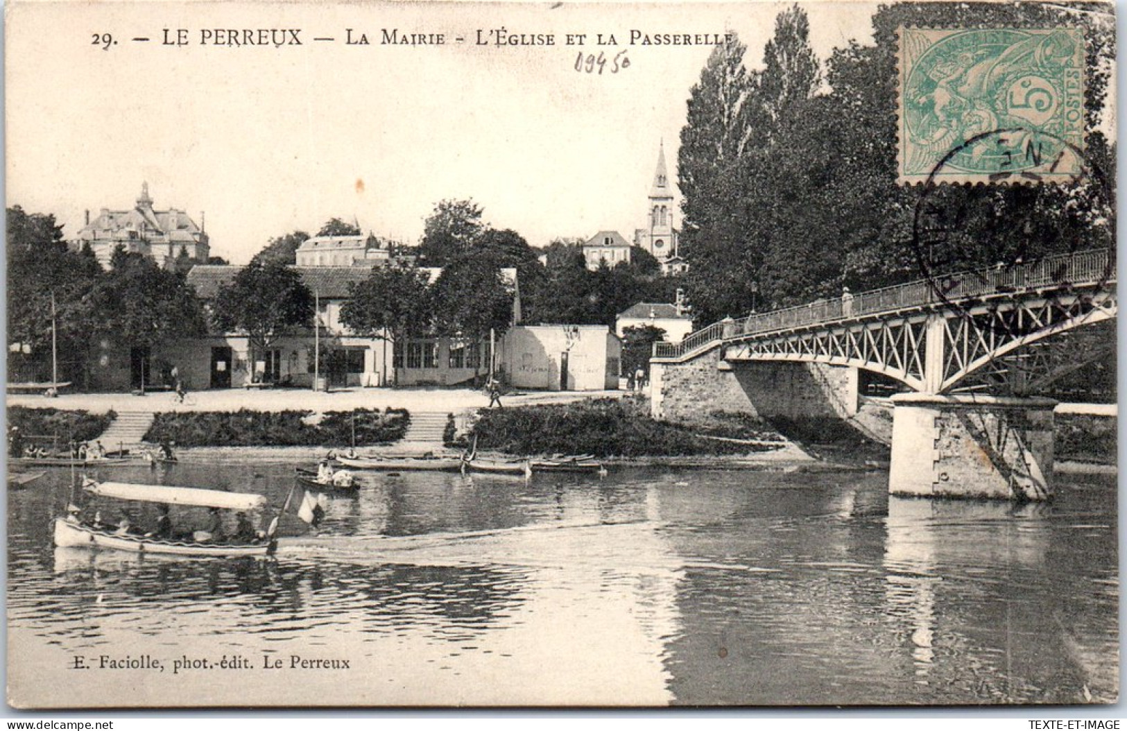 94 LE PERREUX - La Mairie, L'eglise & La Passerelle. - Le Perreux Sur Marne