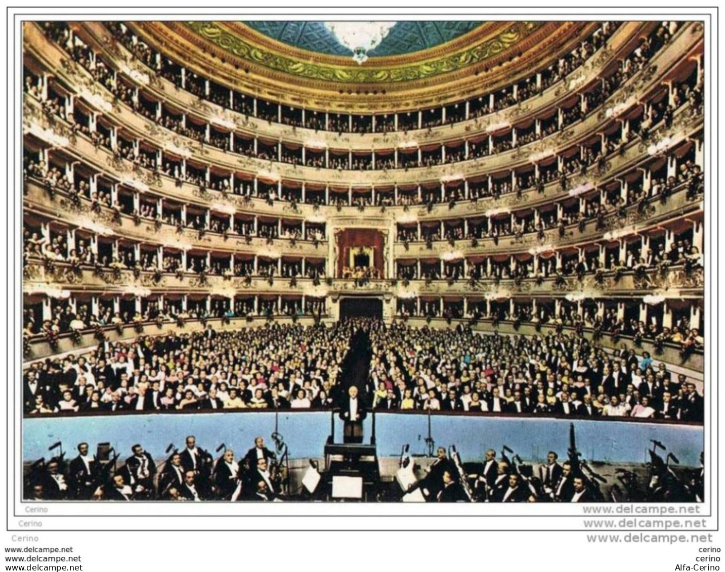 MILANO:  TEATRO  ALLA  SCALA  -  INTERNO  -  PER  LA  SVIZZERA  -  FG - Opéra