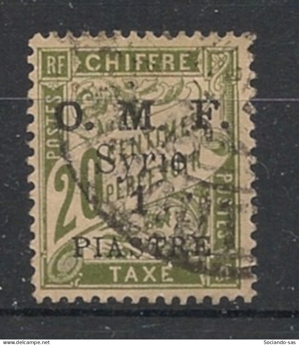 SYRIE - 1921 - Taxe TT N°YT. 10 - Type Duval 1pi Sur 20c Olive - Oblitéré / Used - Oblitérés