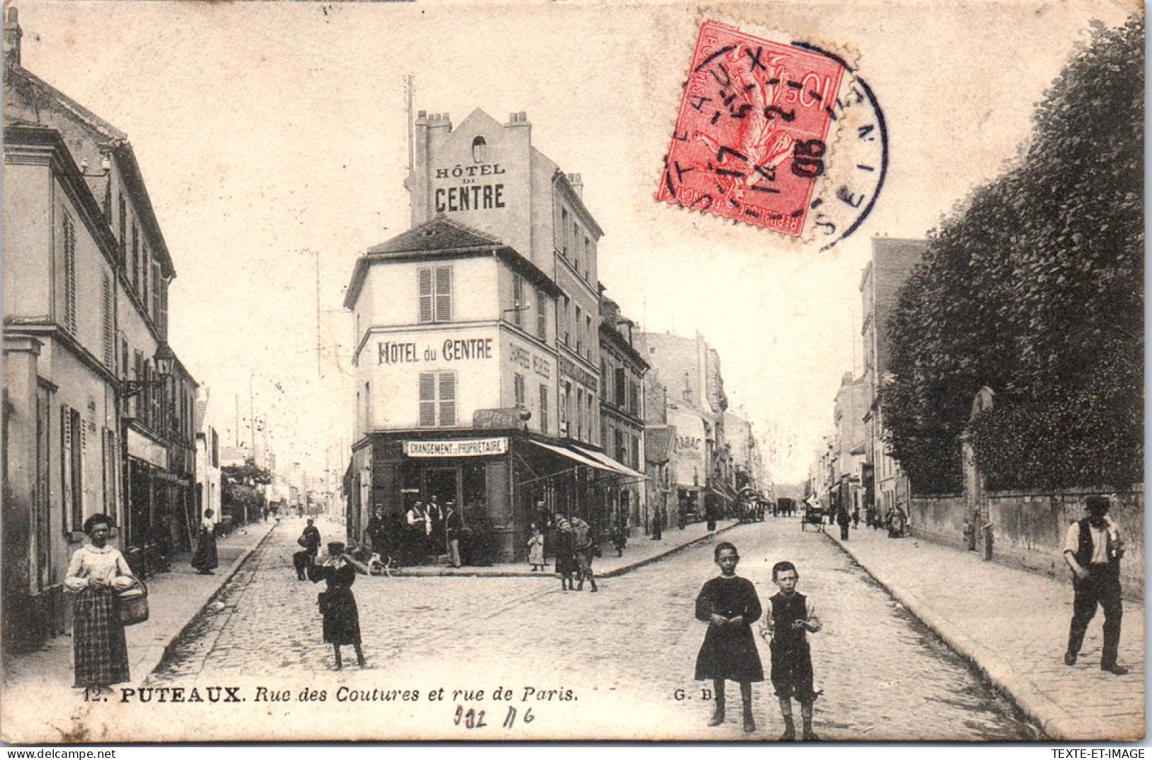 92 PUTEAUX - La Rue Des Coutures Et La Rue De Paris  - Puteaux
