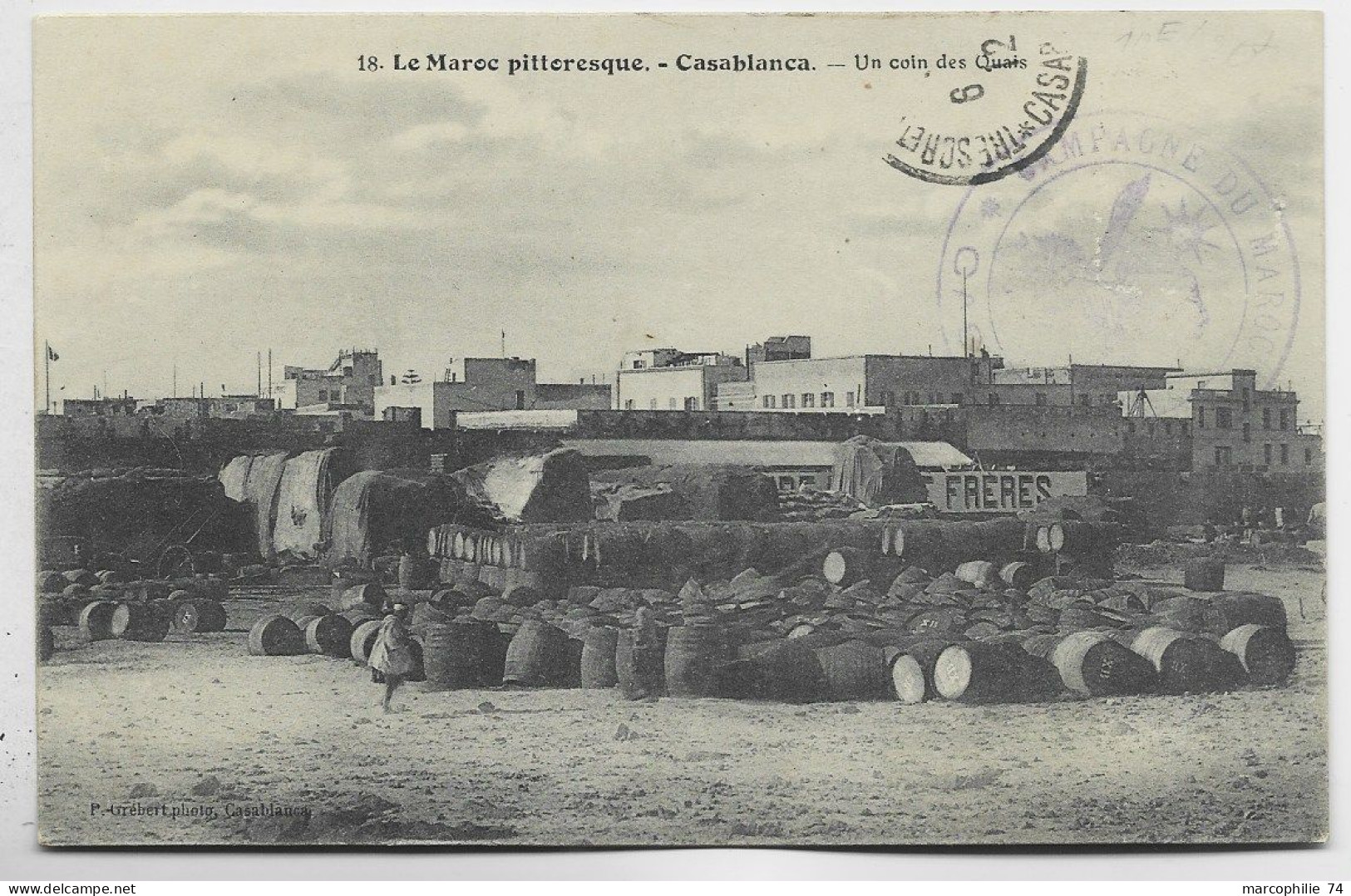 MAROC CARTE CASABLANCA 1912 + CAMPAGNE DU MAROC - Brieven En Documenten