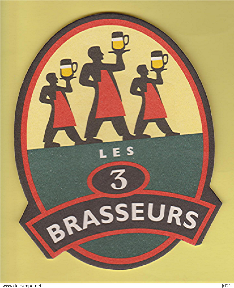 Sous-Bock " Les 3 Brasseurs "_dvsb13 - Beer Mats