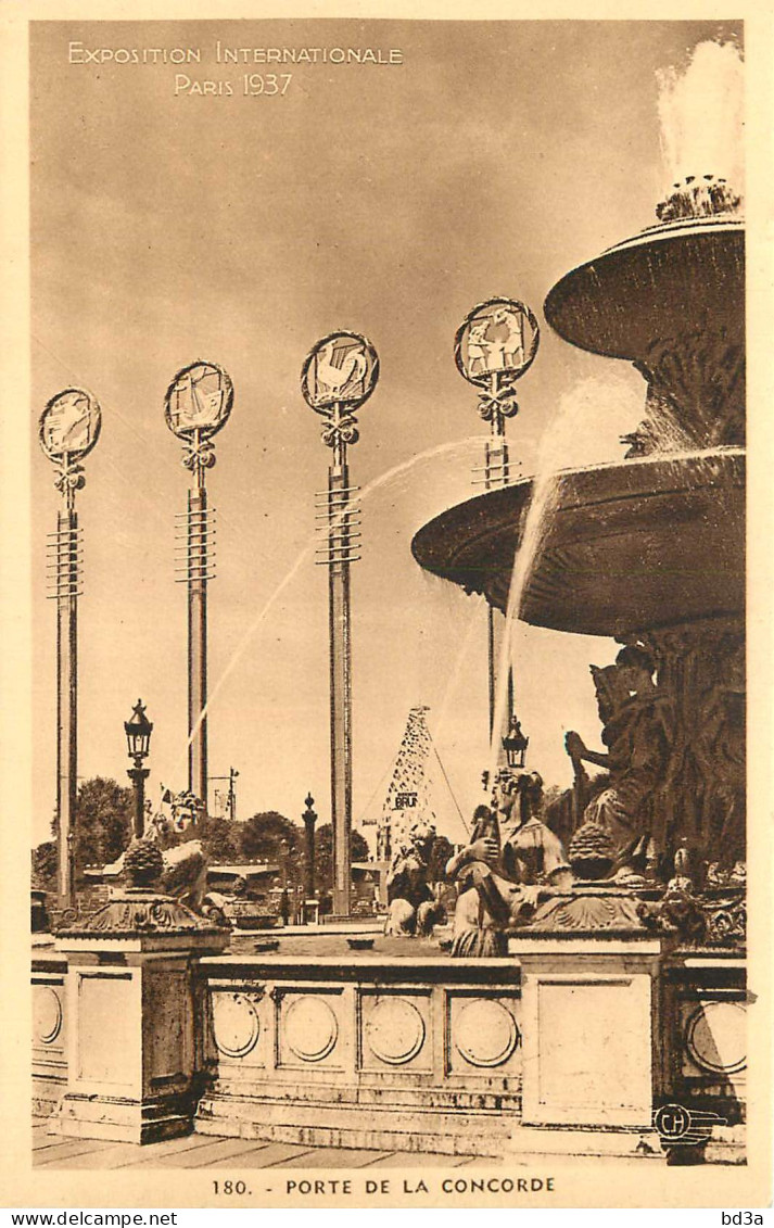 75  EXPOSITION PARIS 1937  PORTE DE LA CONCORDE - Ausstellungen