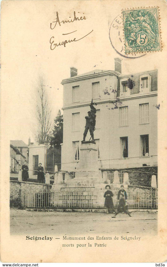  89  SEIGNELAY  Monument  Aux Morts - Seignelay