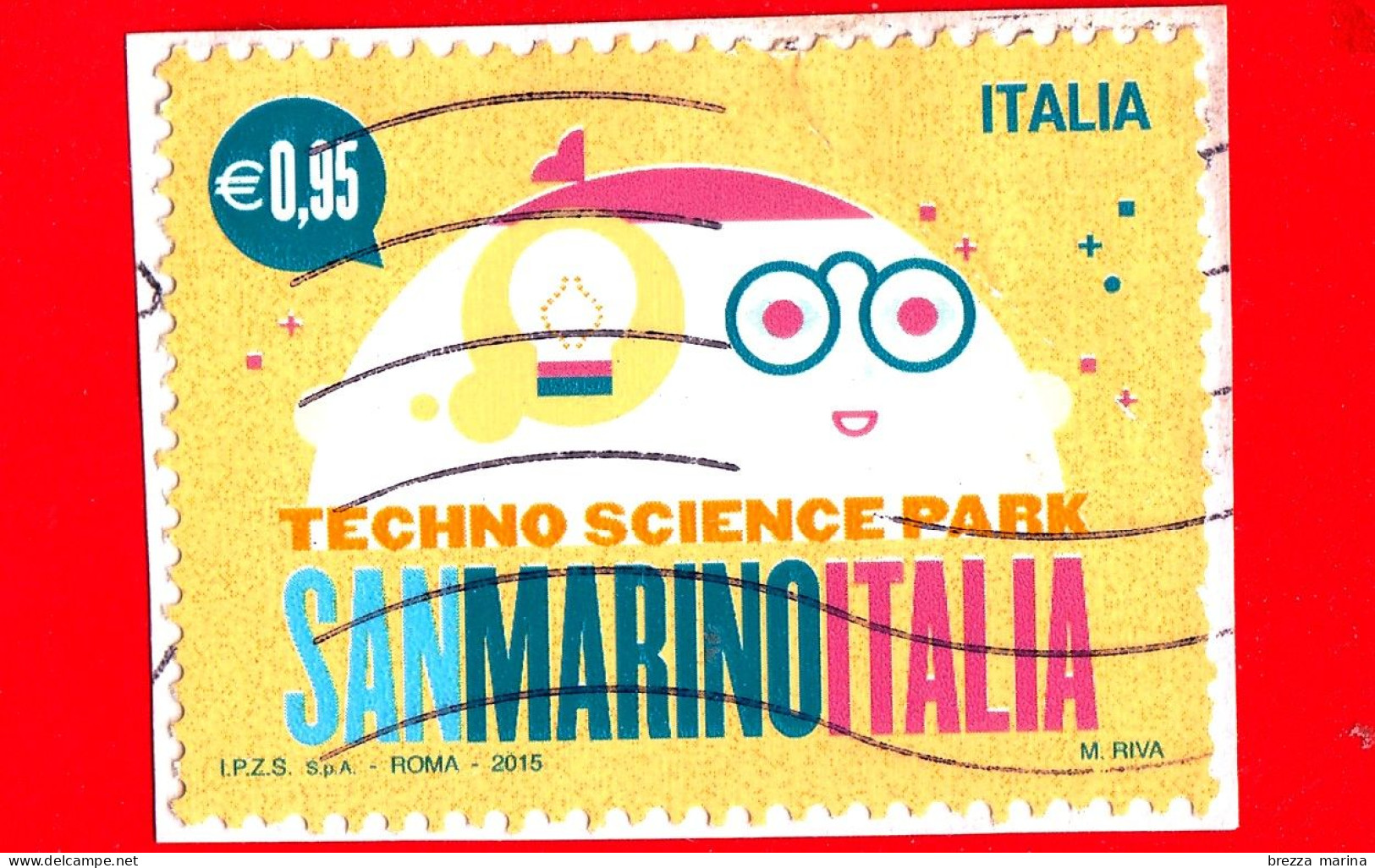 ITALIA - Usato - 2015 - Parco Scientifico Tecnologico San Marino-Italia - Robot - 0,95 - 2011-20: Usati