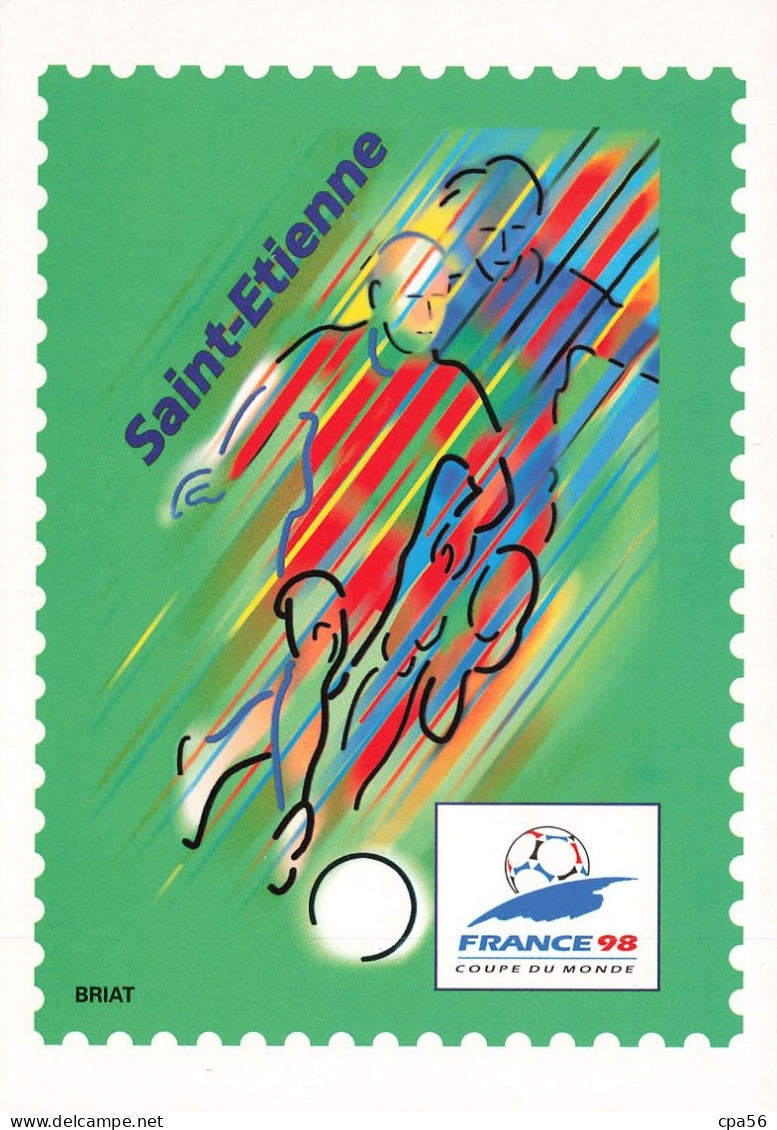ENTIER POSTAL - COUPE DU MONDE DE FOOTBALL 1998 / LENS + TOULOUSE + MONTPELLIER + SAINT-ETIENNE - Neuf - Pseudo-officiële  Postwaardestukken