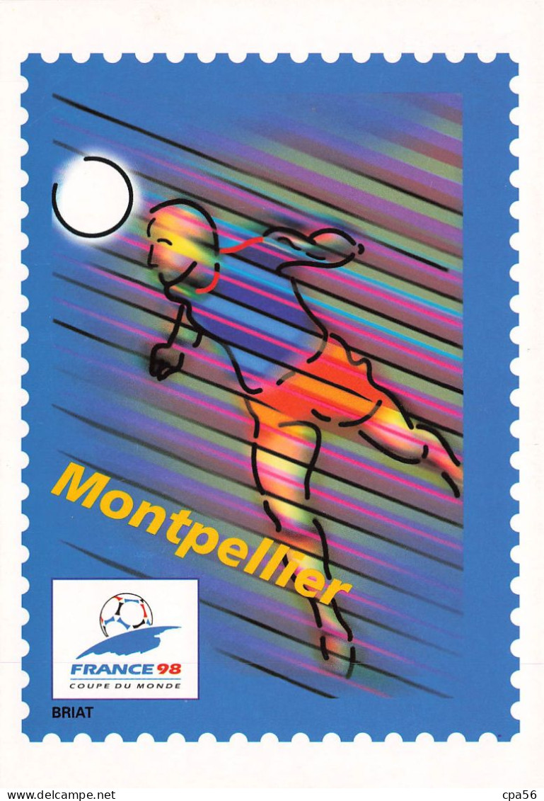 ENTIER POSTAL - COUPE DU MONDE DE FOOTBALL 1998 / LENS + TOULOUSE + MONTPELLIER + SAINT-ETIENNE - Neuf - Pseudo-entiers Officiels