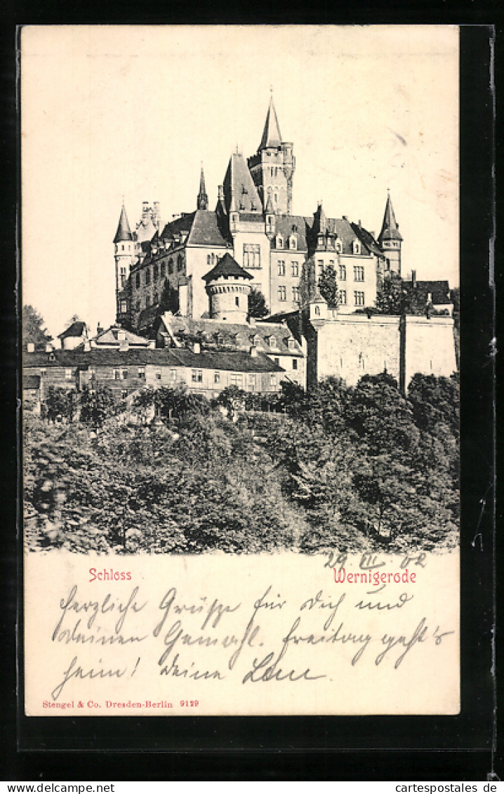 AK Wernigerode, Blick Aufs Schloss Im Sonnenschein  - Wernigerode