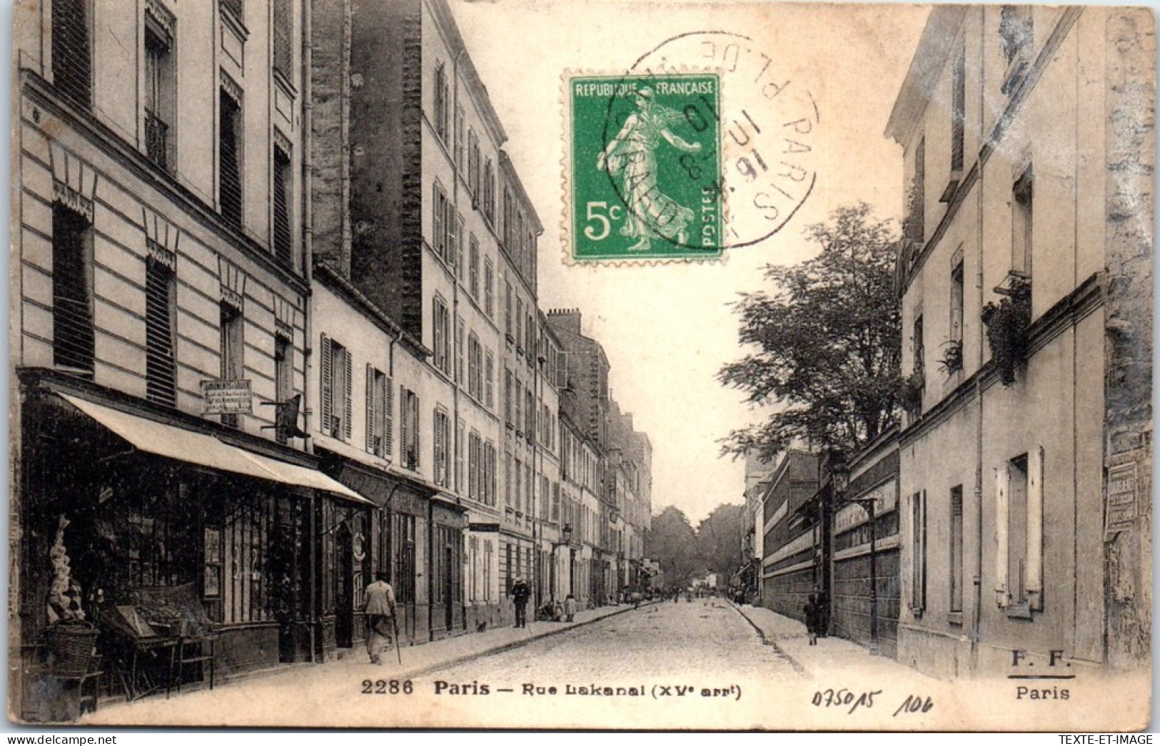 75015 PARIS - La Rue Lakanal  - Paris (15)