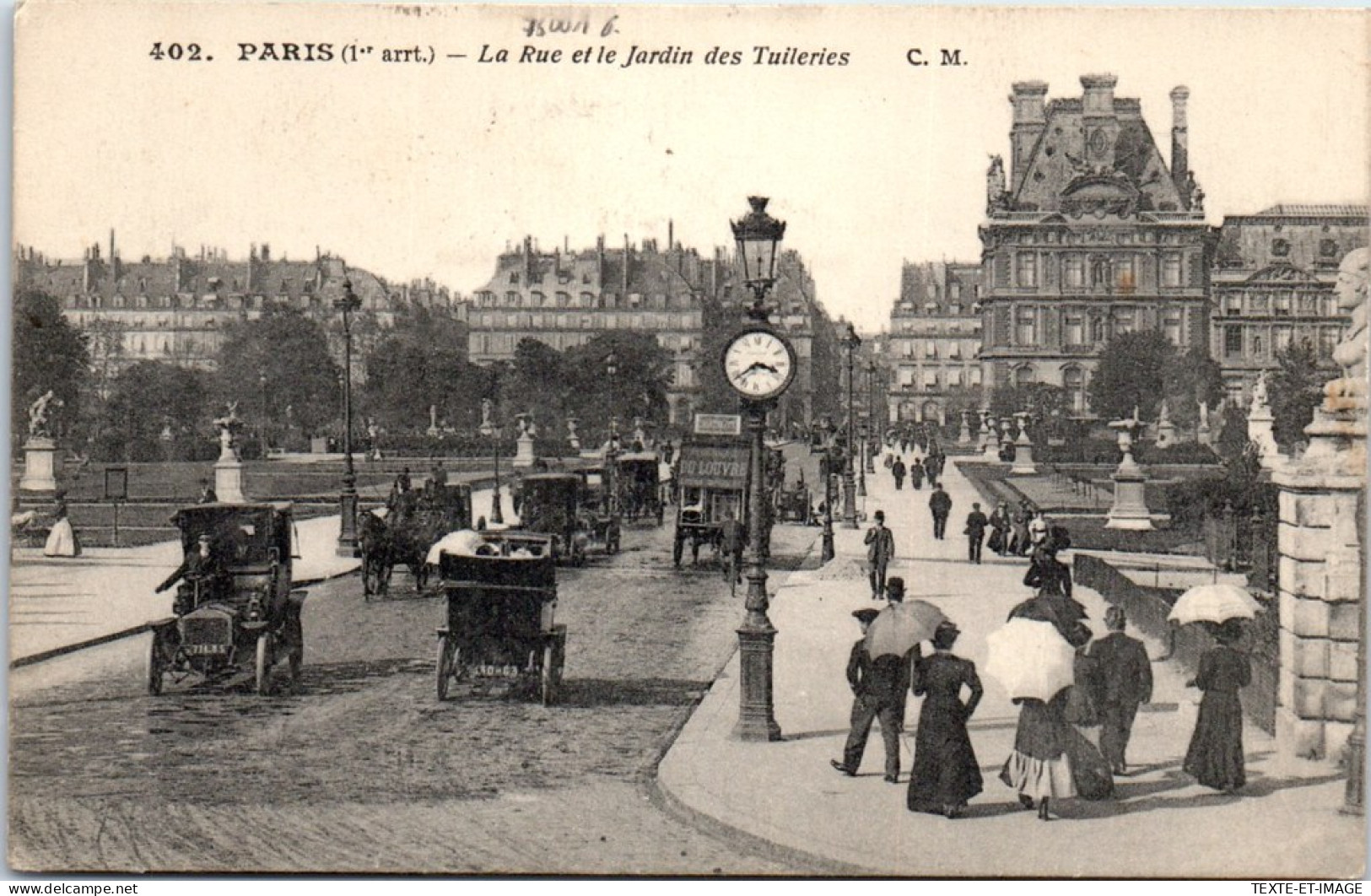 75001 PARIS - La Rue Et Le Jardin Des Tuilleries  - Arrondissement: 01