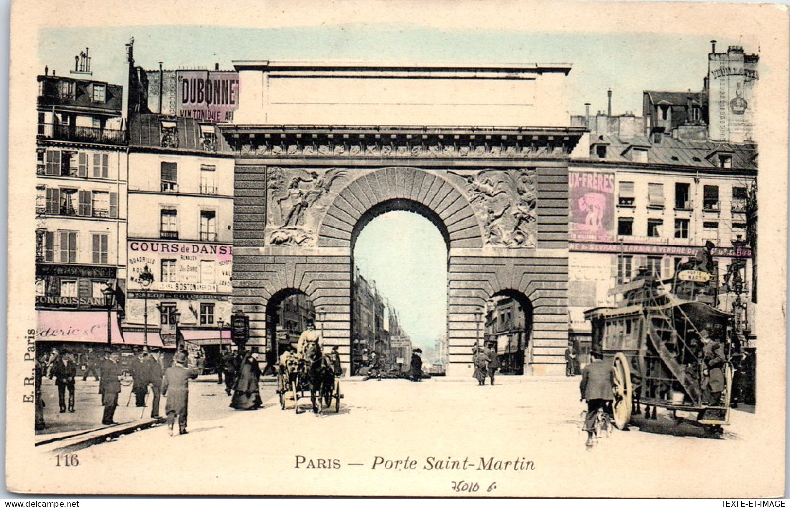 75010 PARIS - La Porte Saint Martin (carte Couleurs) - District 10