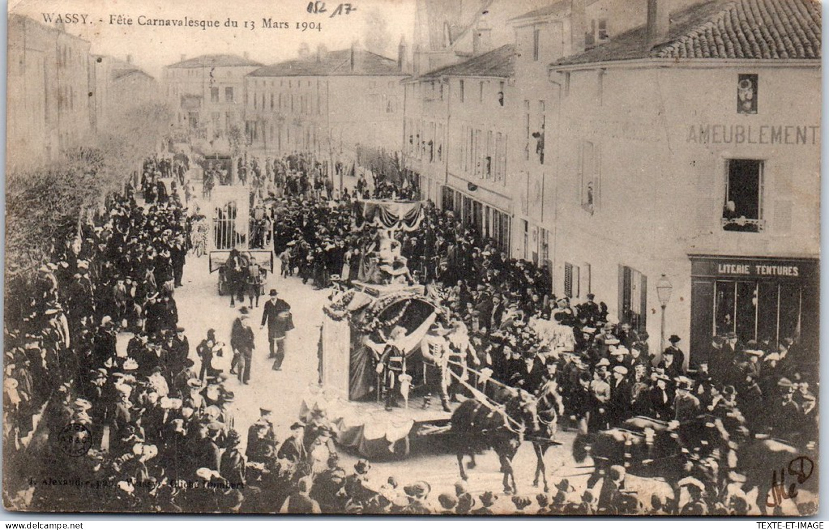 52 WASSY - Fete Carnavalesque Du 13 Mars 1904 - Wassy