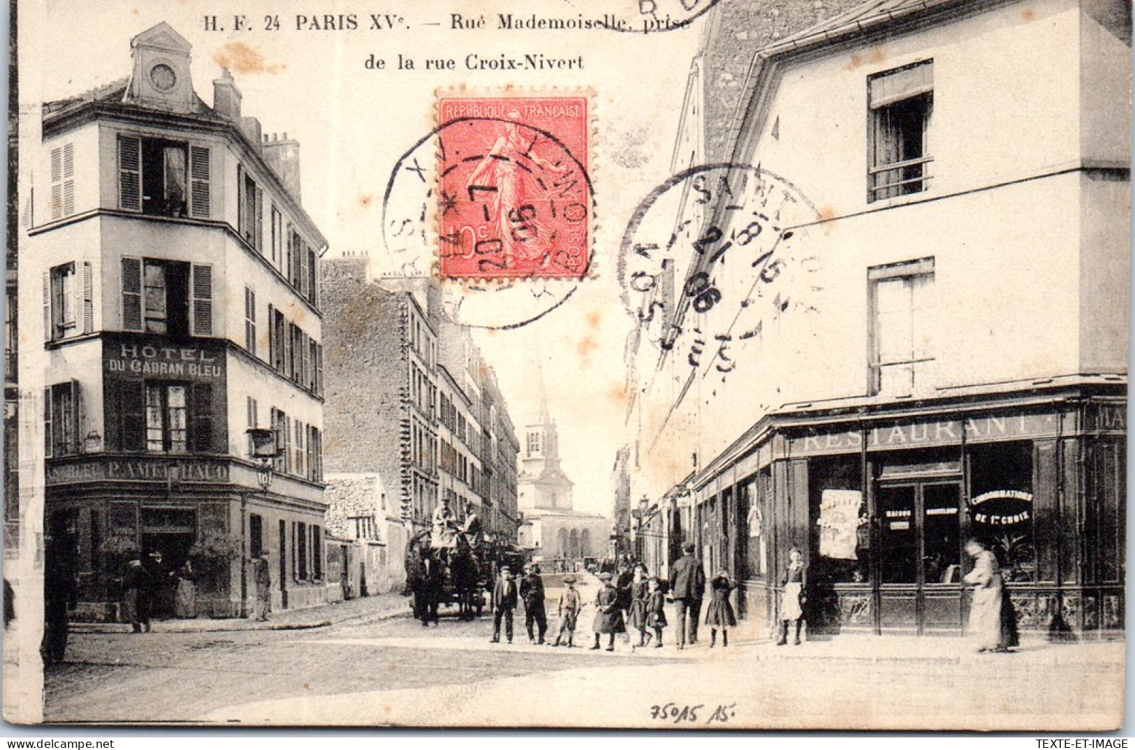 75015 PARIS - Rue Mademoiselle Depuis La Rue Croix Nivert  - Arrondissement: 15