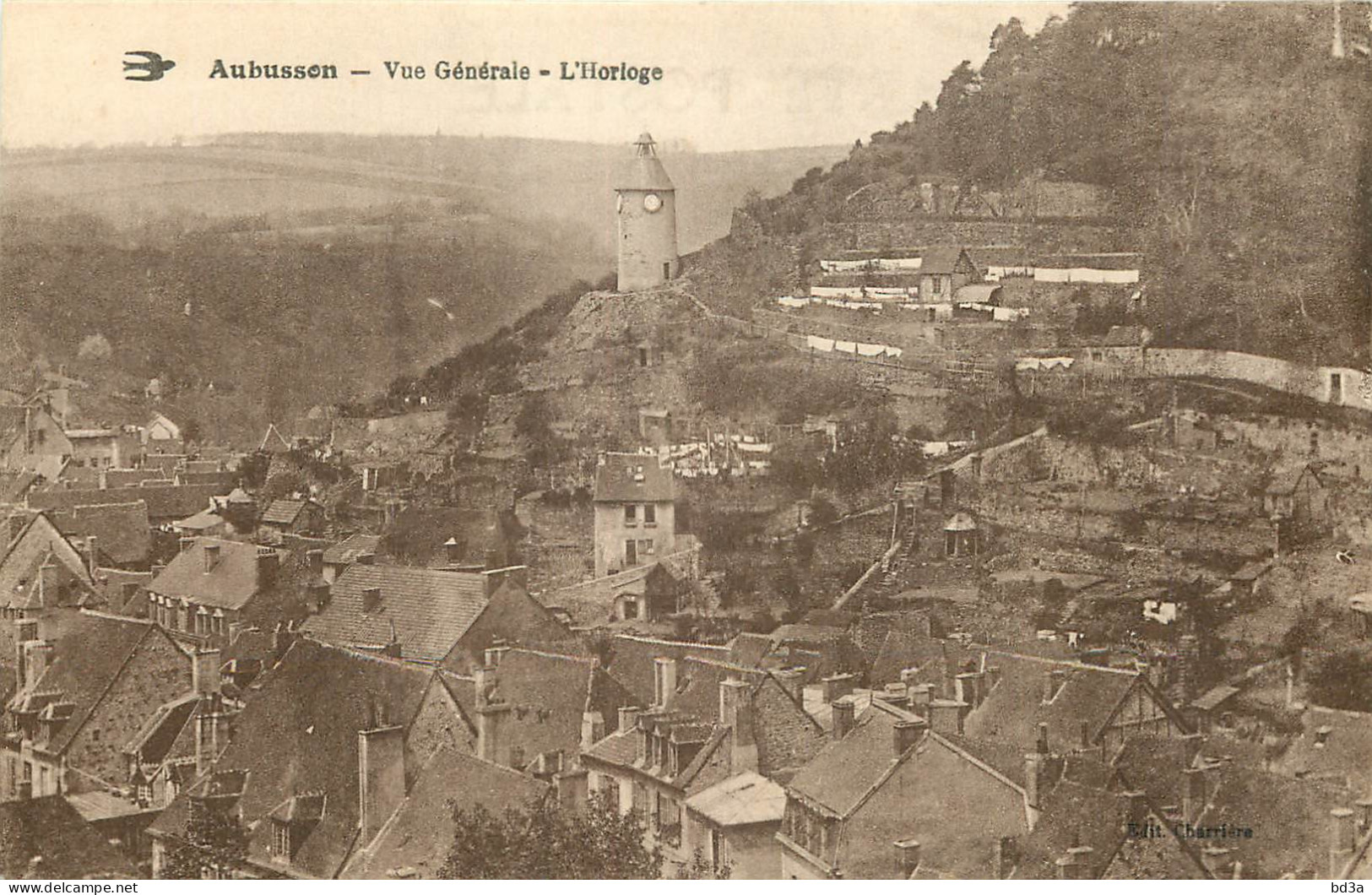  23  AUBUSSON  Vue Générale  L'Horloge - Aubusson