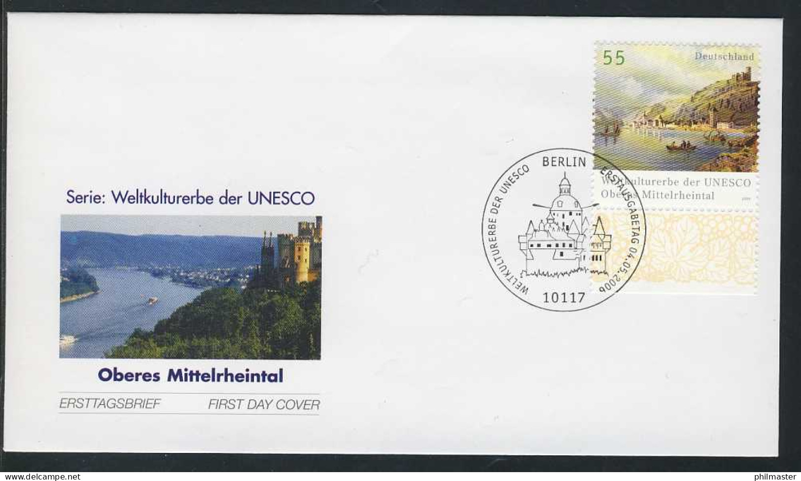 2536 Kulturerbe Oberes Mittelrheintal FDC Berlin - Briefe U. Dokumente