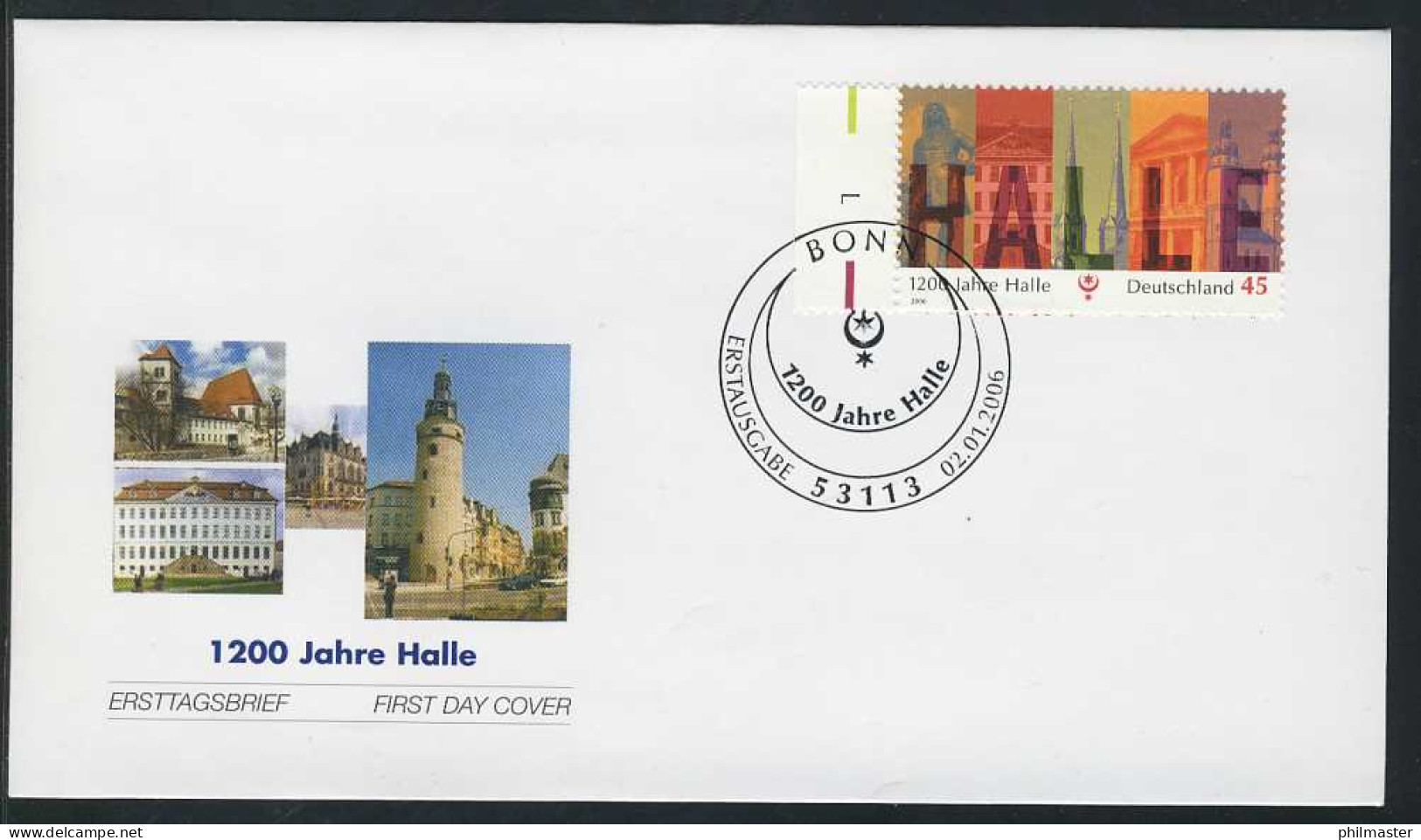 2510 Halle / Saale Auf FDC ESSt Bonn - Cartas & Documentos